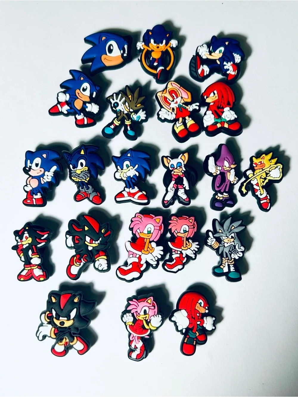 Sonic the Hedgehog Themed Shoe Charms for Crocs Shoes (Set of 21)
